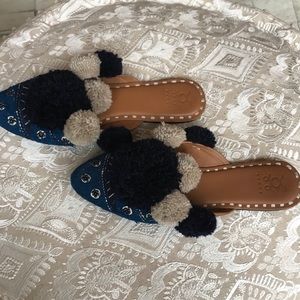 Figue x Anthropologie blue Slides